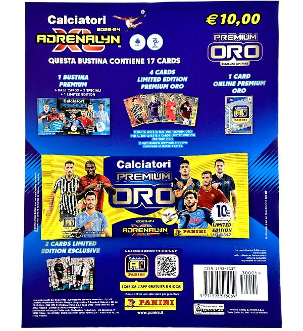 Panini Calciatori Adrenalyn XL 2023-24 - Premium ORO Pack, Stickerpoint