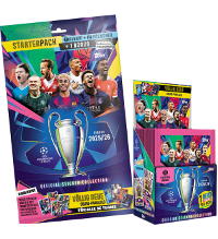 Topps Champions League Figurine 2025/2026 - Starterpack + Scatola da 50 bustine